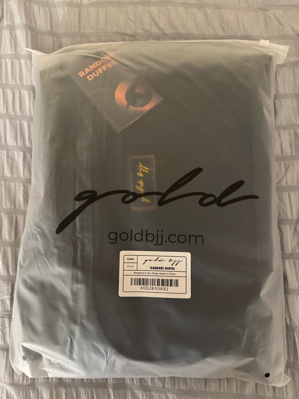 Gold BJJ Randori Black Men’s Duffle Bag